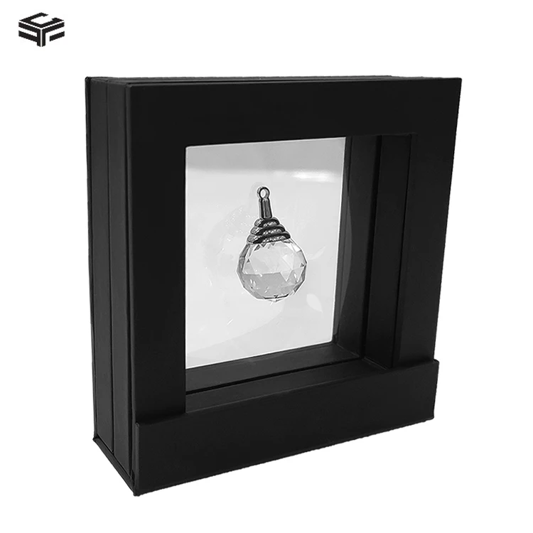 ChuangFu Floating Packing Jewelry Gift Display Frame Membrane Suspension Gem Box with case