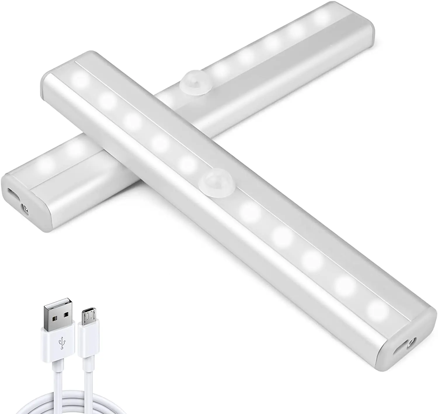 USB Перезаряжаемый беспроводной датчик движения светодиодные светильники для шкафа под освещение