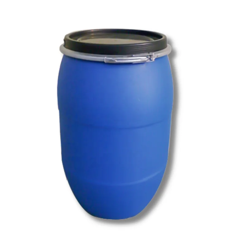 Empty Food Grade 220L 250kg Open Head Top Plastic Drum Barrel With Hoop For Sale Price
