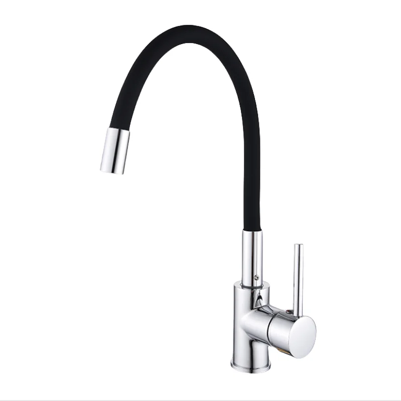 Good design Brass Material Kitchen Mixer Pvc Black Flexible Spout Faucet Kitchen