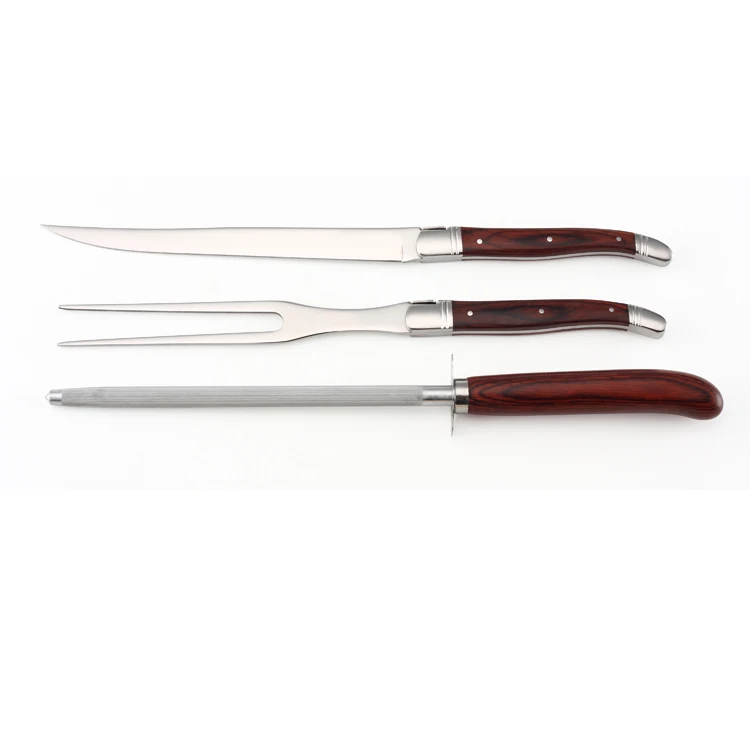 Stainless Steel Sharpening Steel Sharpener Sharp stick Knife sharper and fork set