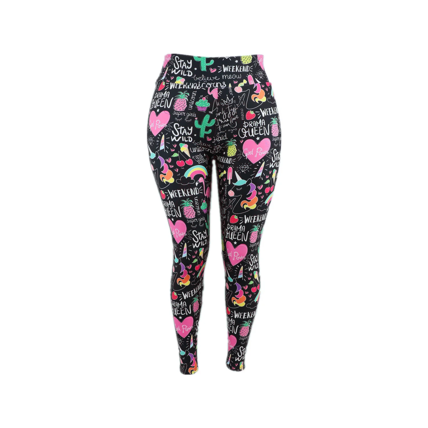 Оптовая продажа 2022, эластичные брюки, ультра мягкие колготки с бабочкой, высококачественные милые лосины для девочек Power Stay Wild Unicorn, леггинсы для девочек