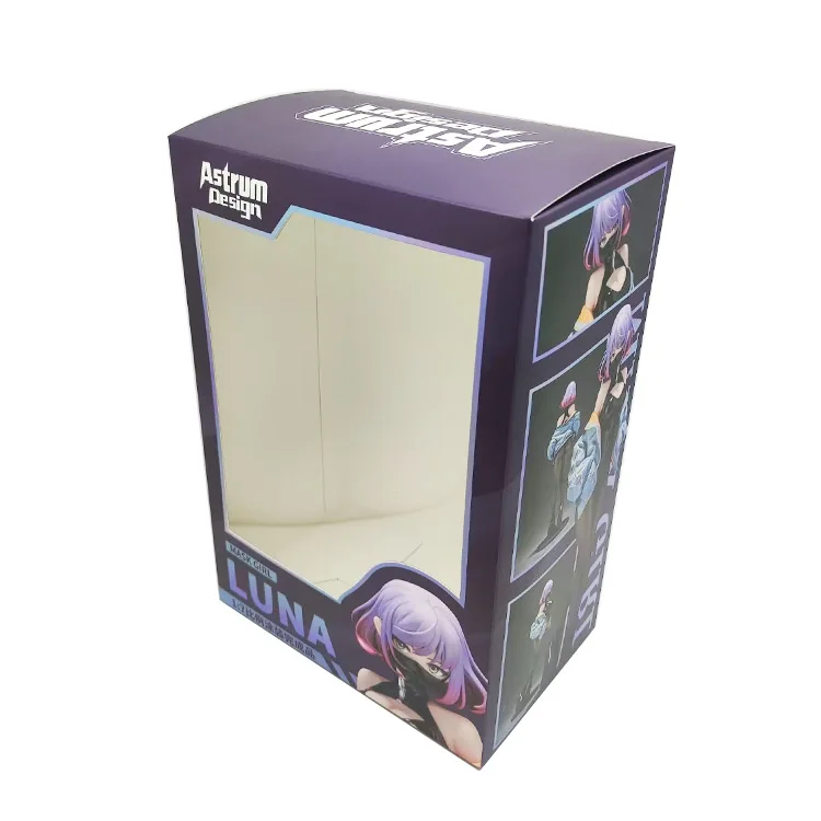 Free Custom Logo Vendor Anime Figure Paper Box Packaging Garage Kit Paper Box With Pvc Window