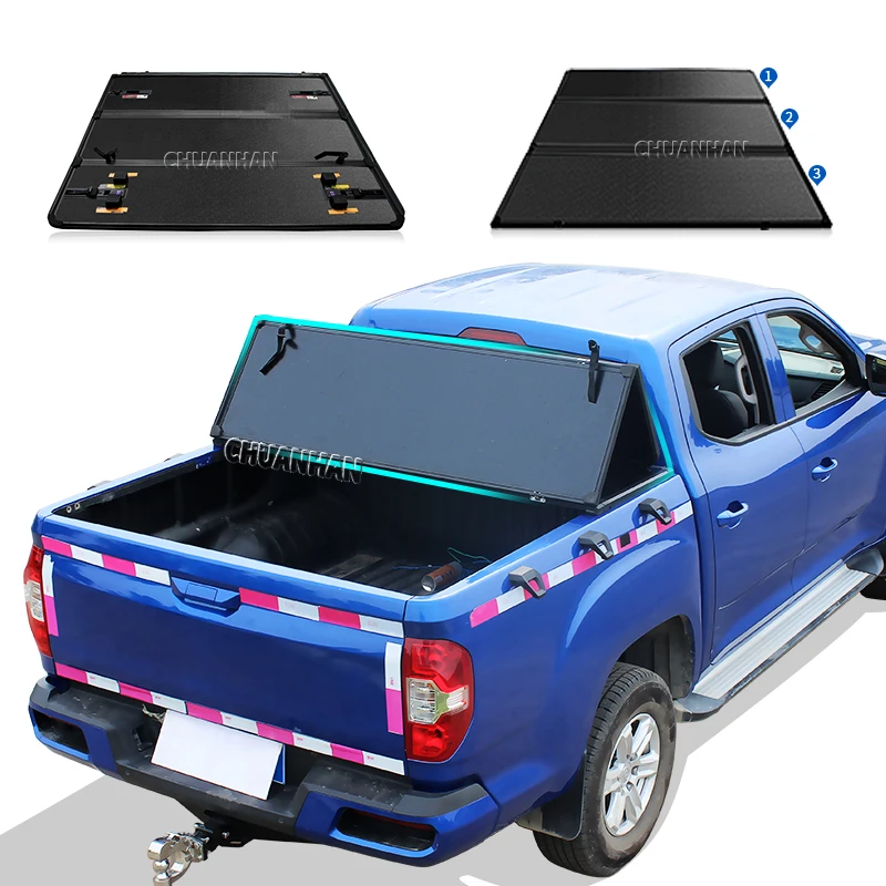 Gwm tonneau cover hard tri-fold bakflip mx4 tonneau cover l200 for chevy silverado gmc mitsubishi triton