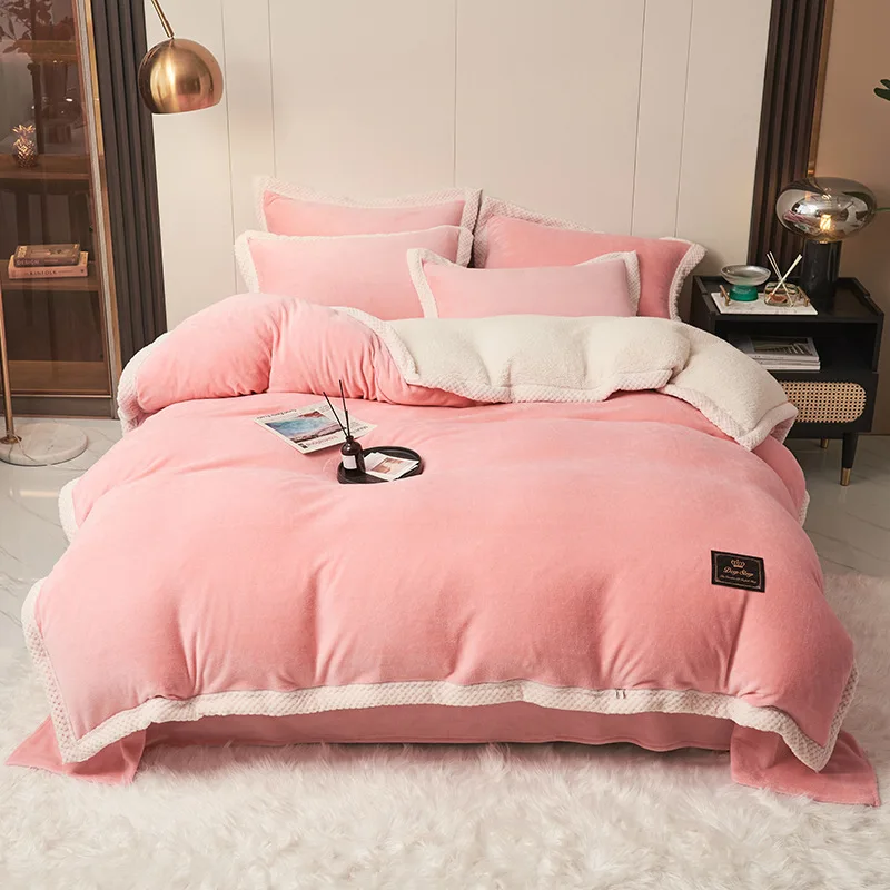 100% polyester microfiber Shaggy, Comforter Sets King Size 3 Pieces Ultra Soft Sherpa Reversible Bedding Faux FurComforter Set/