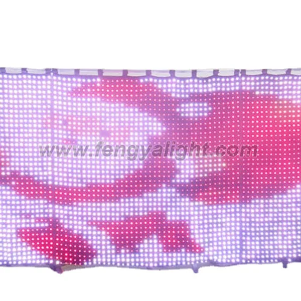 P5 3x4M Stage background Led video curtain star cloth