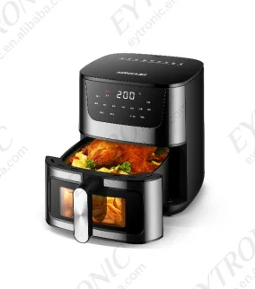 2024 Newest stainless steel 4.2L 4.7L 5L 6L household smart air fryer CB CE electric freidora de aire digital kitchen appliance