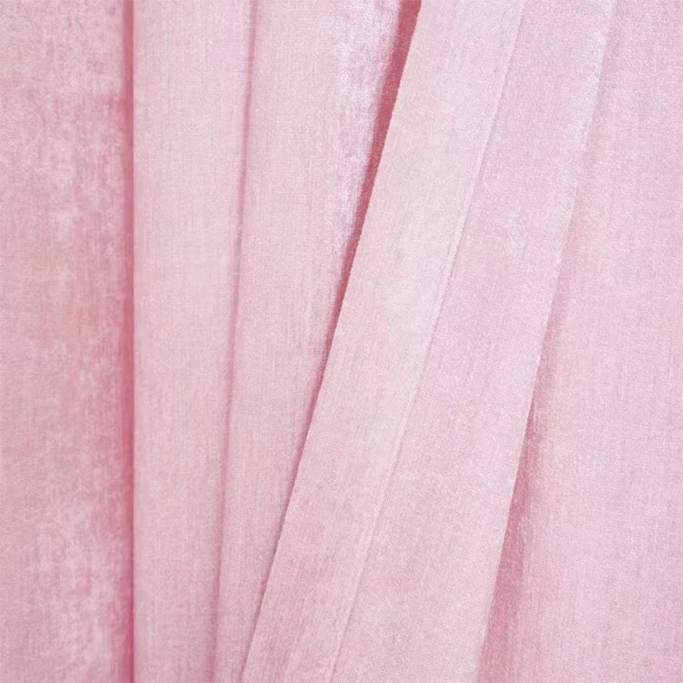 Hot Sale Flame Retardant Plain Double Face Chenille Curtain Fabrics for Living room and Hotel Drapery