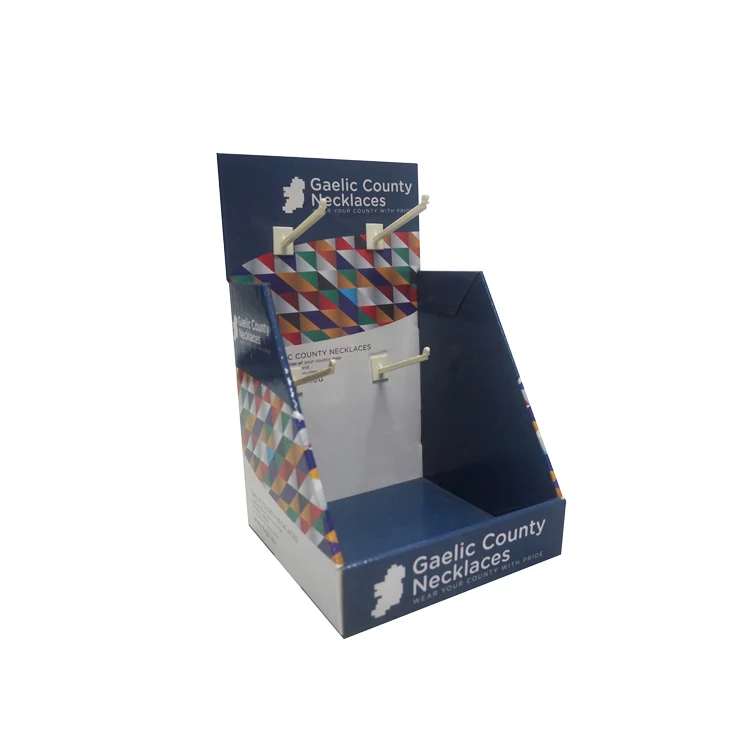 Картонный дисплей картонный стенд гофрированный пол магазин счетчик картонная коробка с крюком