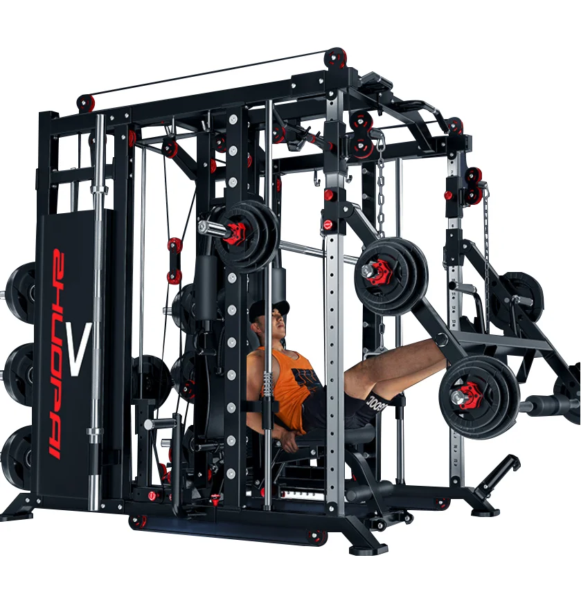 
multifunction integatrd trainer comprehensive squat gantry smith training machine 180kg weight stack 