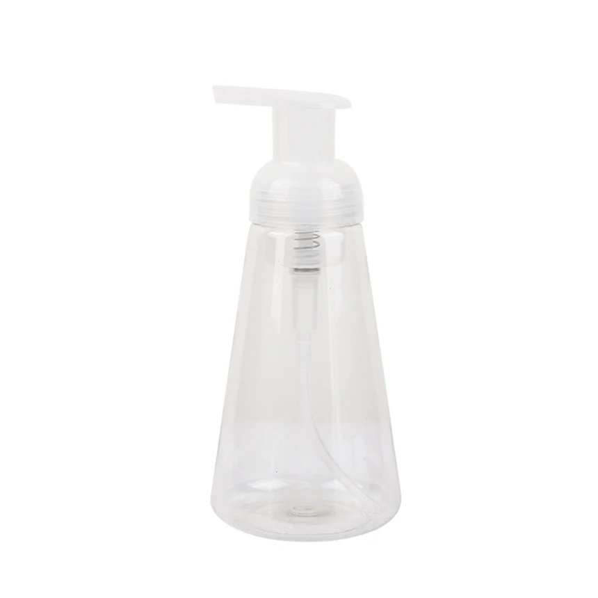 300ml custom water droplets shaped PET plastic foaming bottles clear hand sanitizer containers makeup packing