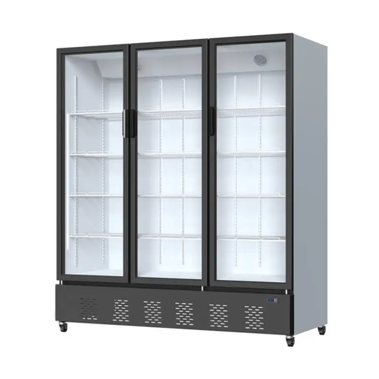 high end defrost fan cooling Refrigeration Equipment Cabinet Upright Beverage Showcase Display Cooler Fridges