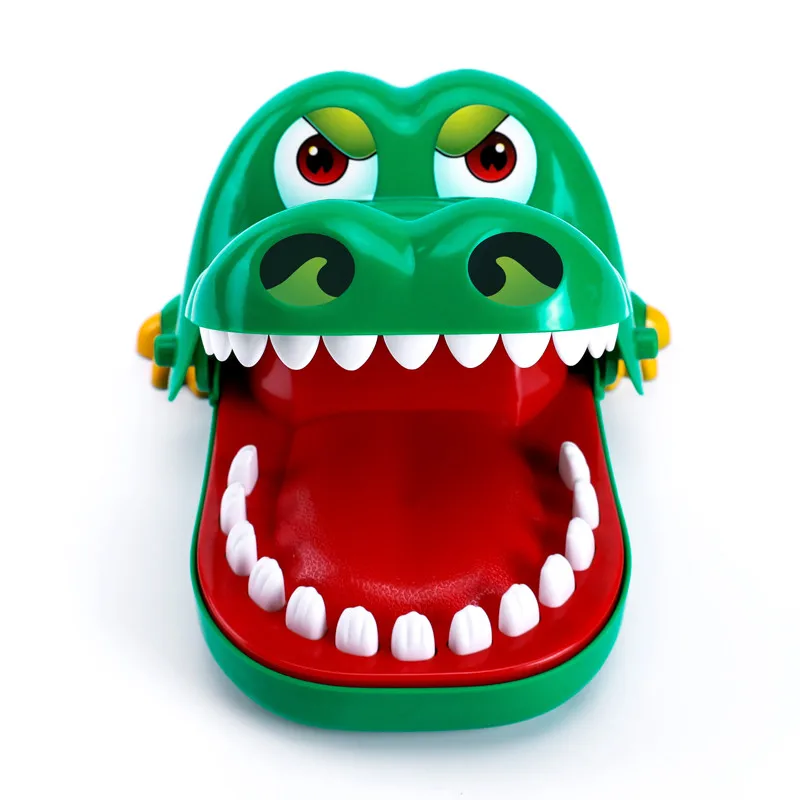 Оптовая продажа, детская игрушка для трюков, 21 см, большая игрушка для пальцев крокодила, Интерактивная настольная игрушка для родителей и детей для извлечения зубов акулы