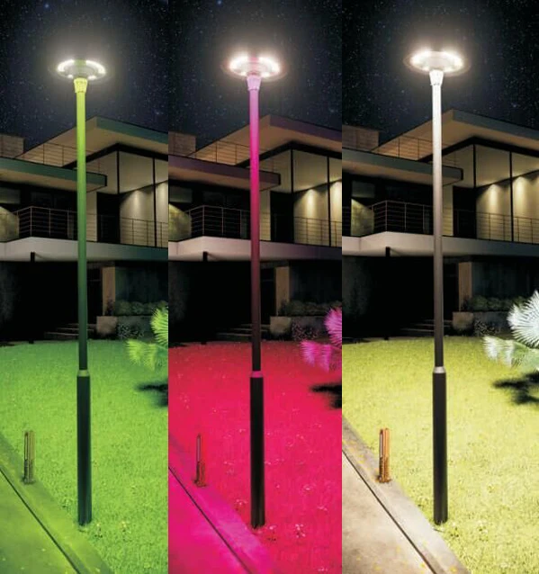 Waterproof home outdoor park ultra bright color changing outlook metal led solar powered garden lights for yard patio pathway