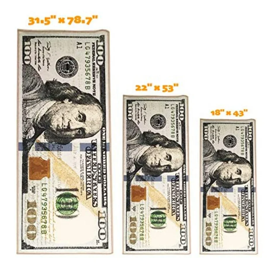 Современный дизайнерский ковер и ковер под заказ в форме банкнот 100 долларов