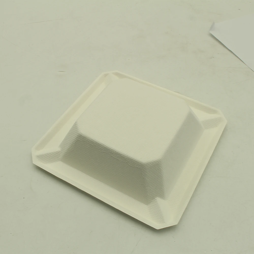 Wholesale White Custom Logo Degradable Wet Pressed Pulp Ashtray Environmental Protection Pollution-Free Disposable Ashtray