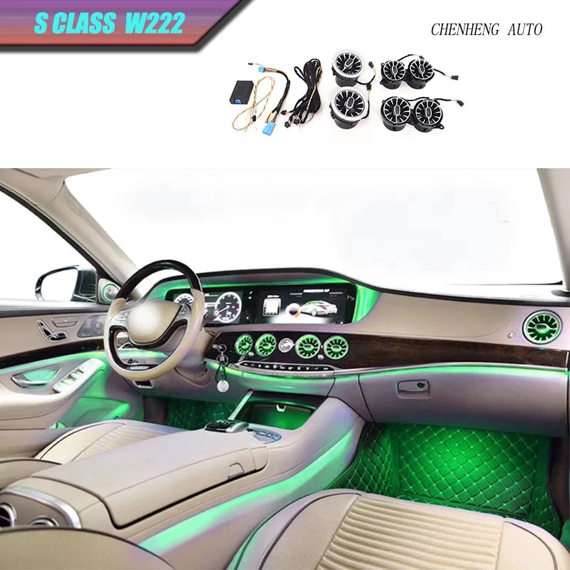 S class Fit for W222 14-20y Car Ambient Light Air vent Light  Car Interior Modified Parts Car Accessories Front