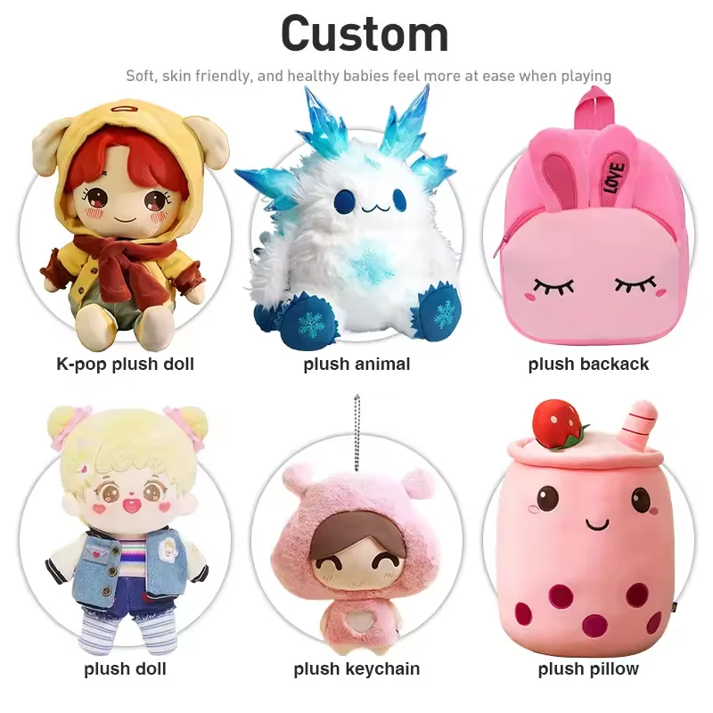 Kawaii Cartoon Design Cotton Doll Stuffed Animal Cow Cartoon Arm Warmer Reusable Plush Hand Warmers Pillow