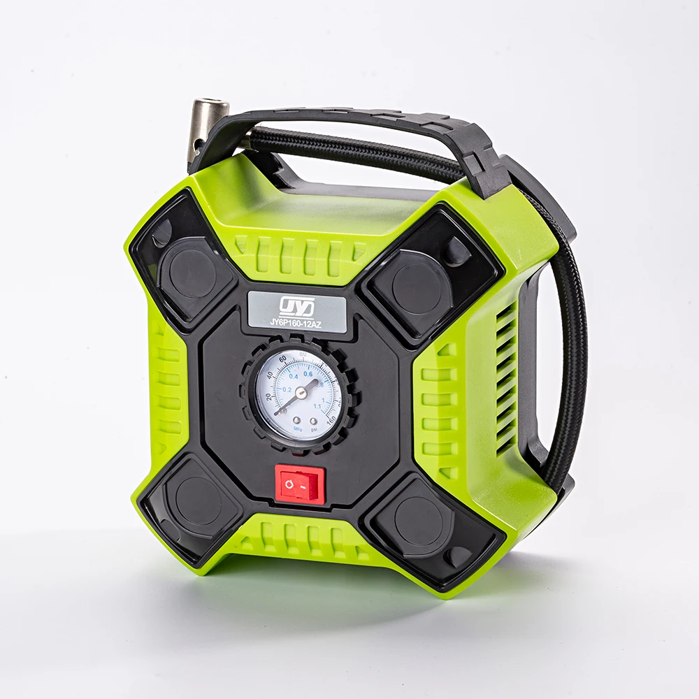 12v 160psi portable air pump for car, truck, suv tires car air compressor with analog pressure gauge