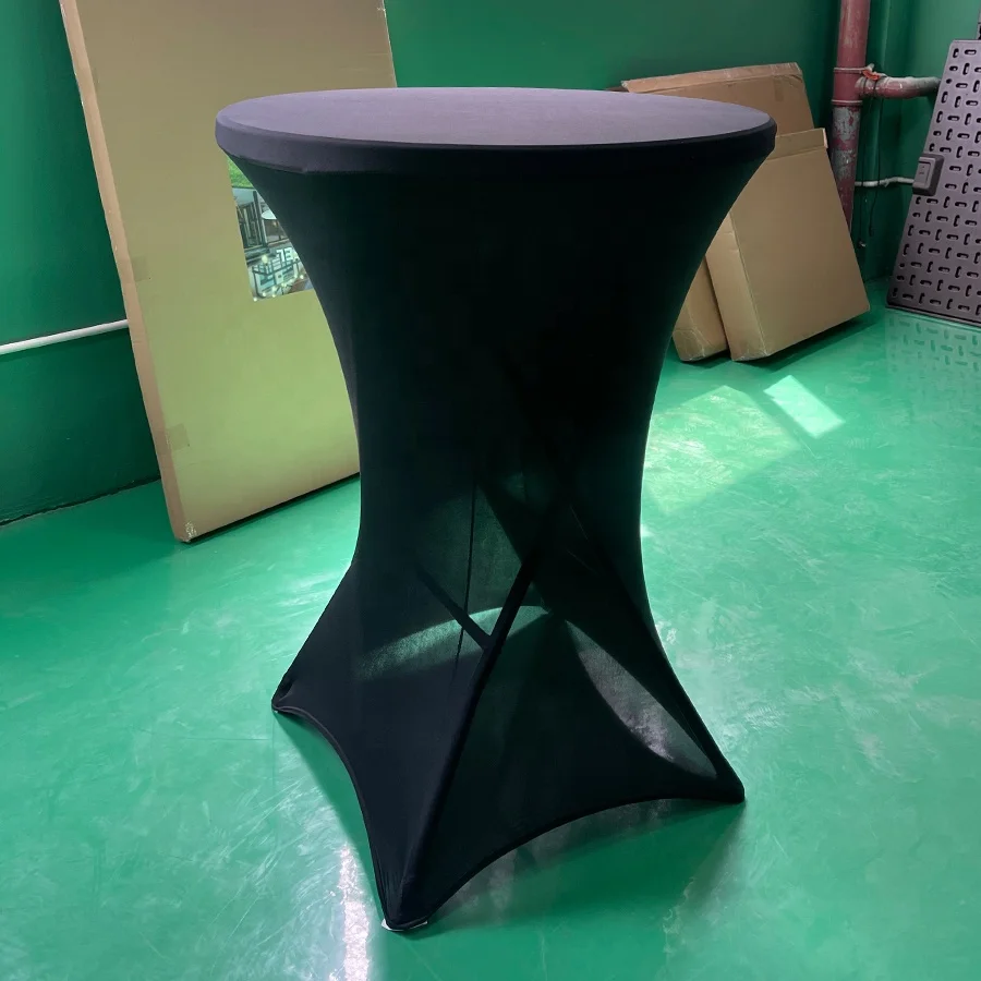Wholesale HDPE Dia 32inch 80cm Black White Outdoor Party Plastic Bar Height Folding Cocktail Tables For Events