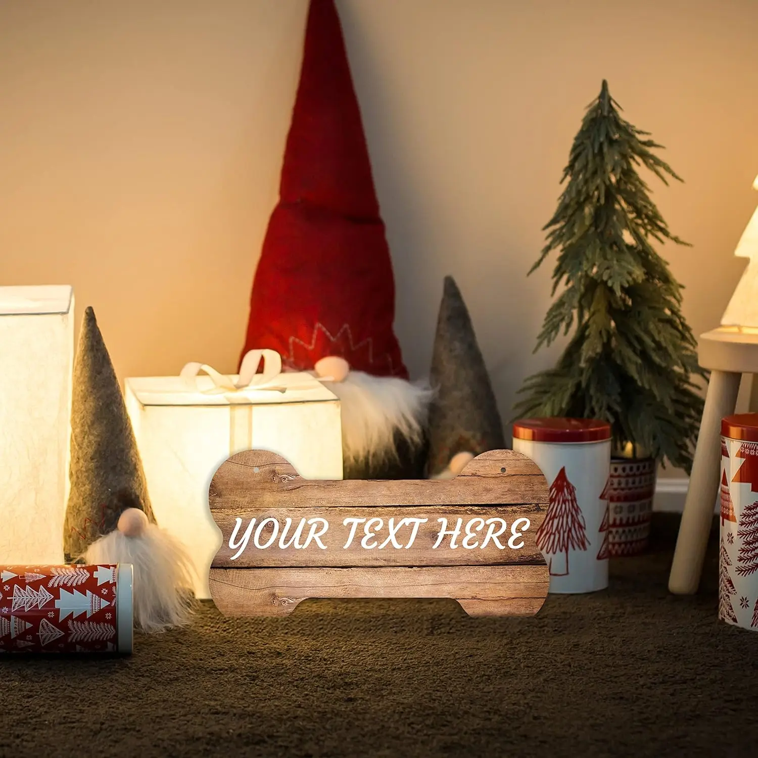 Personalized Custom Wood Text Sign Blank Bone Wood Sign Farmhouse Decor Home Kitchen Rustic Wall Decor