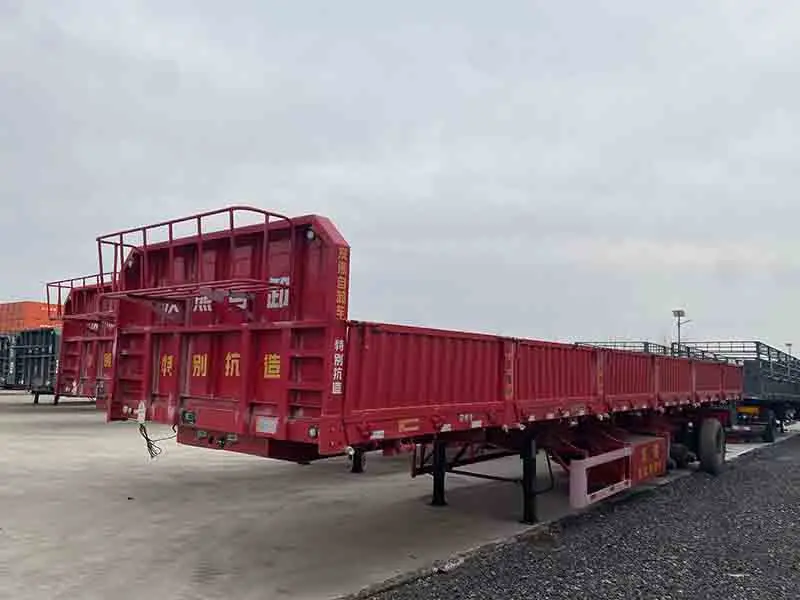 Vehicle Master Bulk cargo sidewall trailer side board flatbed trailer 3 axle semi trailer with side wall