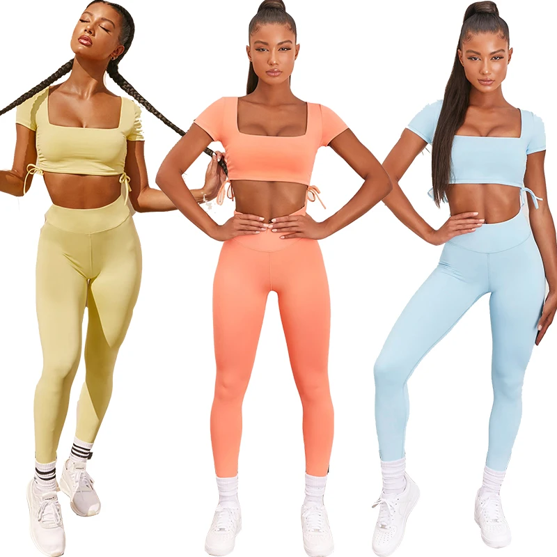 
Cyalaa Athletic Women Active Wear Set Sport Vest+ High Waist Workout Leggings Fitness & Yoga Wear Two Piece Pants Set Sport 