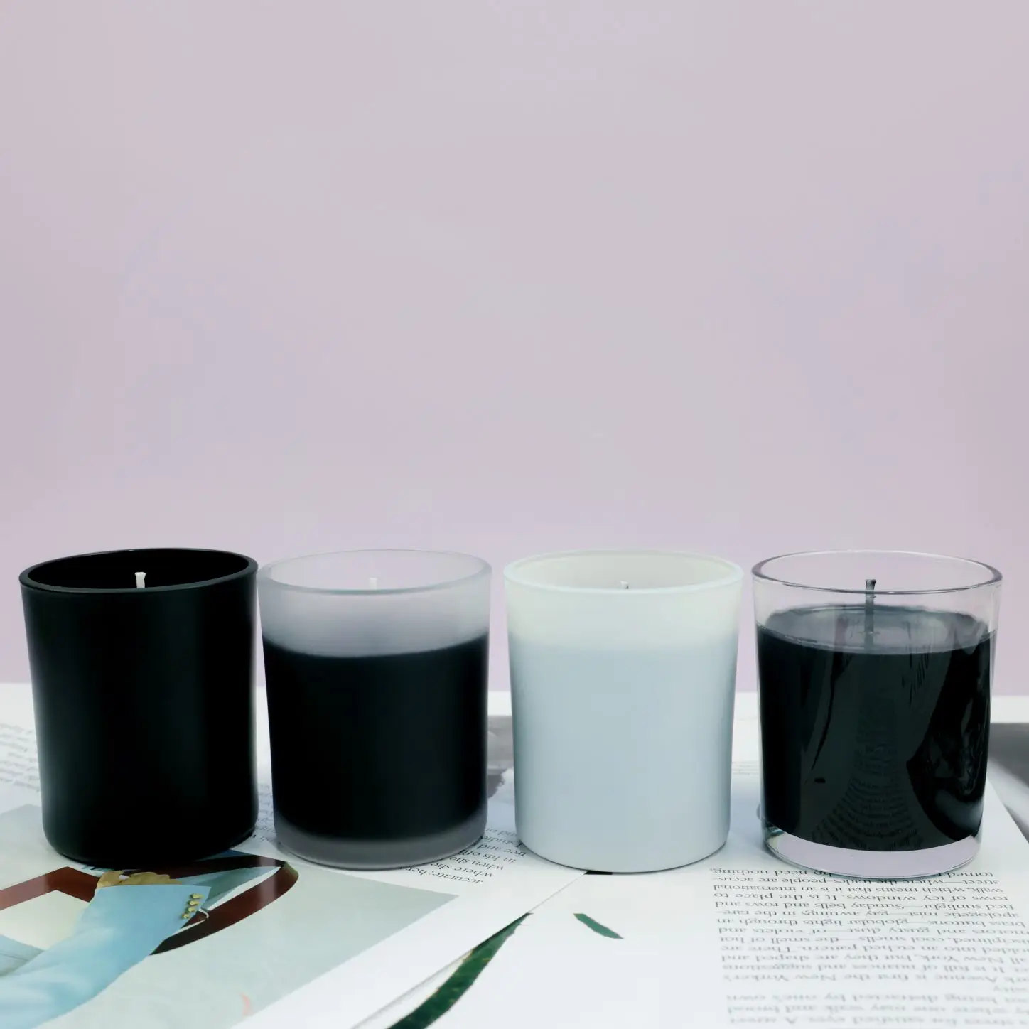 Wholesale top-selling rainbow colorful soy wax scented candle with private label