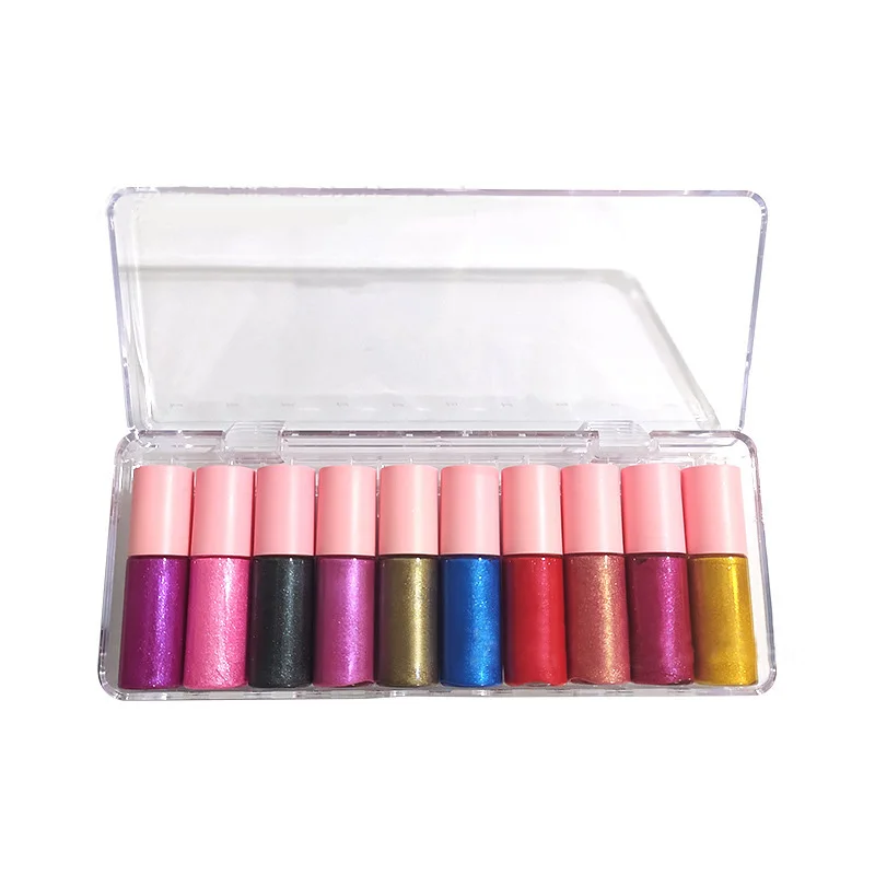 Professional 10-color Lip Gloss Set Chameleon High Quality Lip Gloss Set Vegan Pearl Neutral Logo-free Non-stick Liquid Lipstick