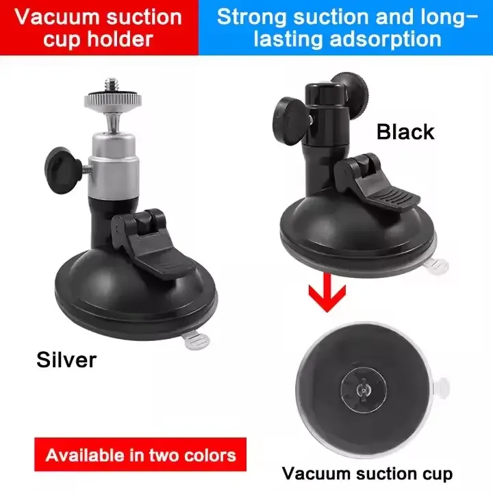 High Quality Car Windshield Suction Cup Stand 360 Degree Rotation Ball Head Bracket for Gopro Hero 13 /DJI OSMO/Insta360 Cameras