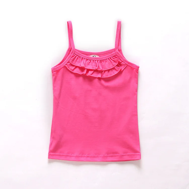 
New Summer Girls T Shirt Cotton Sleeveless Garment T Shirt For Girls Tops Tees Outwear Clothing Baby Kids Clothes 2-8 Year 