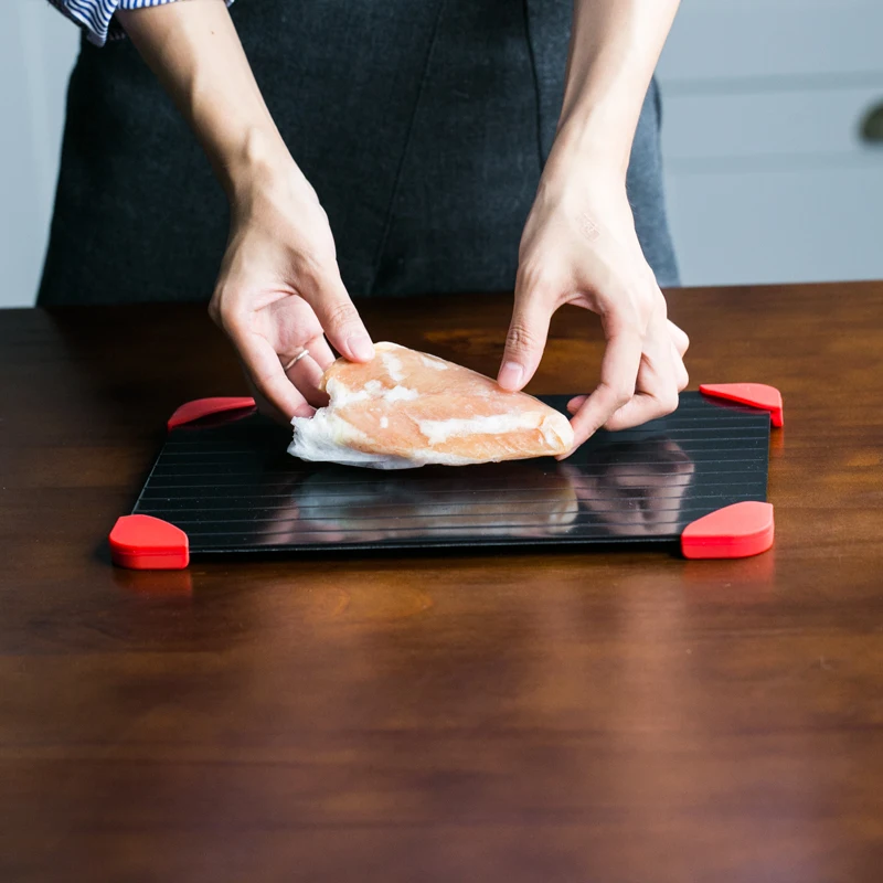 ECO- Friendly Aluminum Alloy frozen food meat Fast defrosting tray