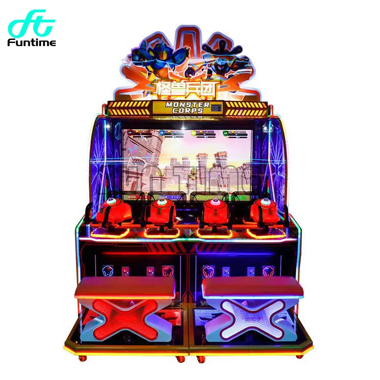 FunTime Indoor Video Arcade Machine Coin Operated Water Gun Shooting Games with EU Plug for Shopping Malls