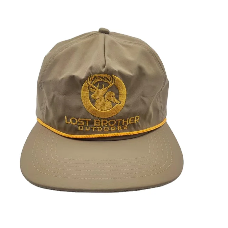High quality unstructured wholesale custom blank waterproof nylon rope snapback hat gorras