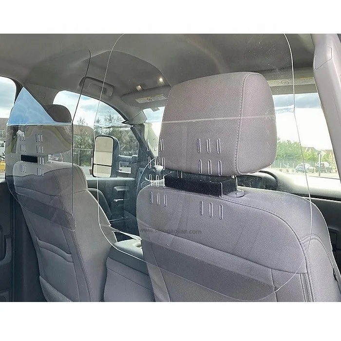 Clear acrylic partitions portable Sneeze Guard for car bus taxi driver