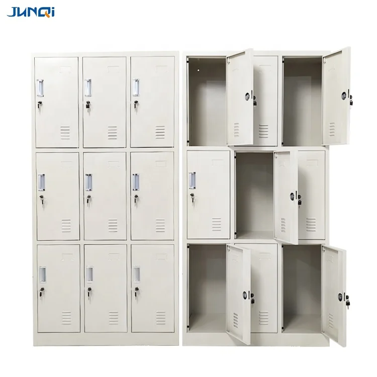 Factory wholesale hot sale locker lock school gym metal lockers 9 door safe locker