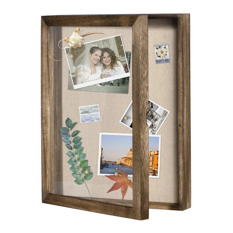 Wooden Art 3D Shadow Box Deep Picture Photo Frame Wood Acrylic Keepsake Photo Frame Family Shadow Box Frame