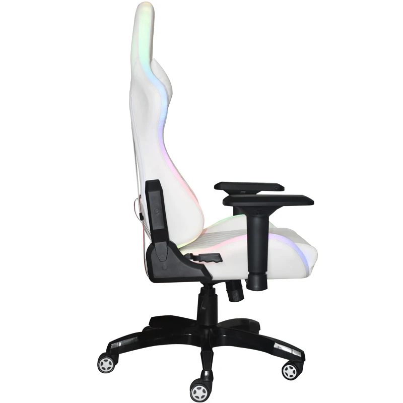 Silla de juego estilo carrera white gaming chair led gaming chair gaming chair