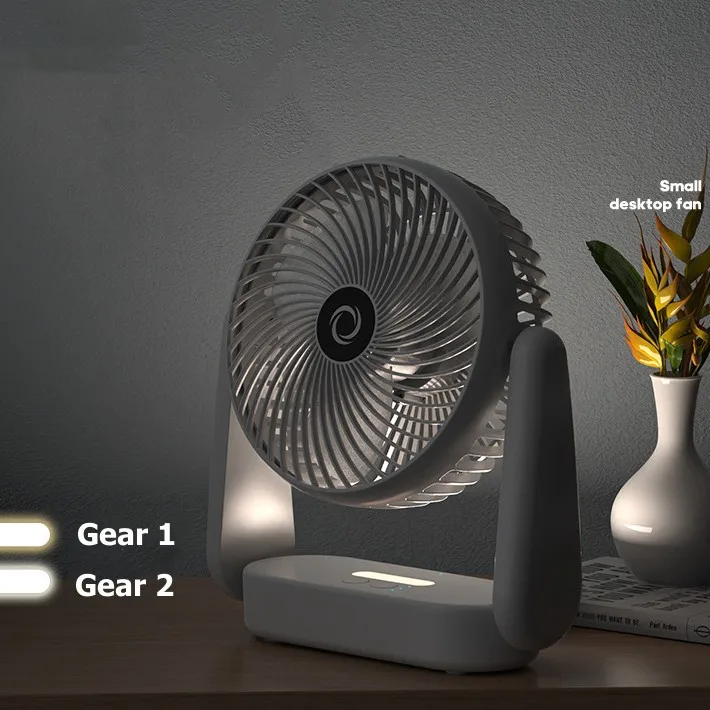 Desktop Fan  with Light Rechargeable USB Cooling Portable Electric Fan