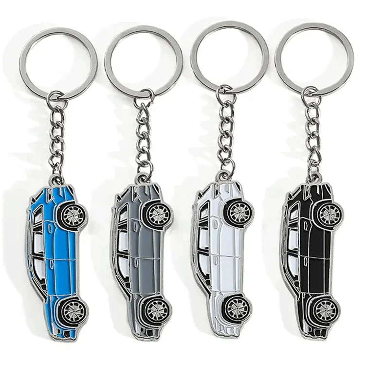 Hot Design Car Key Chain Custom Design 2d 3D Keychain Metal Zinc Alloy Bus Enamel Keyrings Customize Engraved Key chains