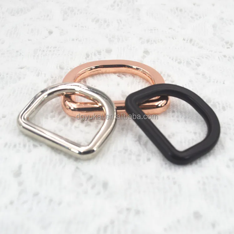 Metal Slide Safety Harness Release ROSE GOLD D ring Buckle Metal Loop For Bag 20mm 25mm