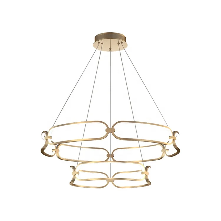 Заказной новый продукт 2021 дома гостиной Роскошная золотая Подвеска потолочное светодиодное освещение