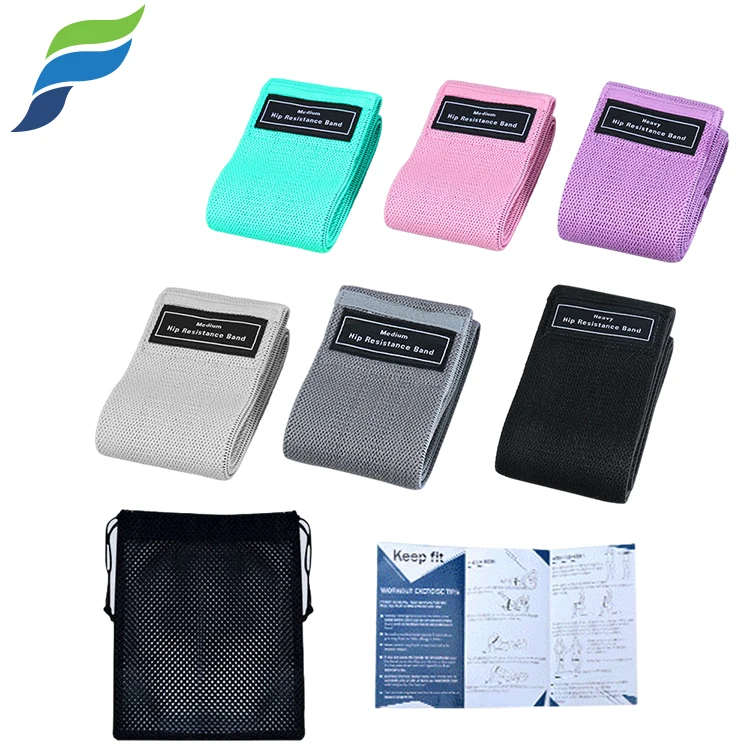 YETFUL Non Slip Booty  Butt Hip Workout Loops Work Out Glute Thighs Squat Fabric Elastic Resistance Bands Wholesale