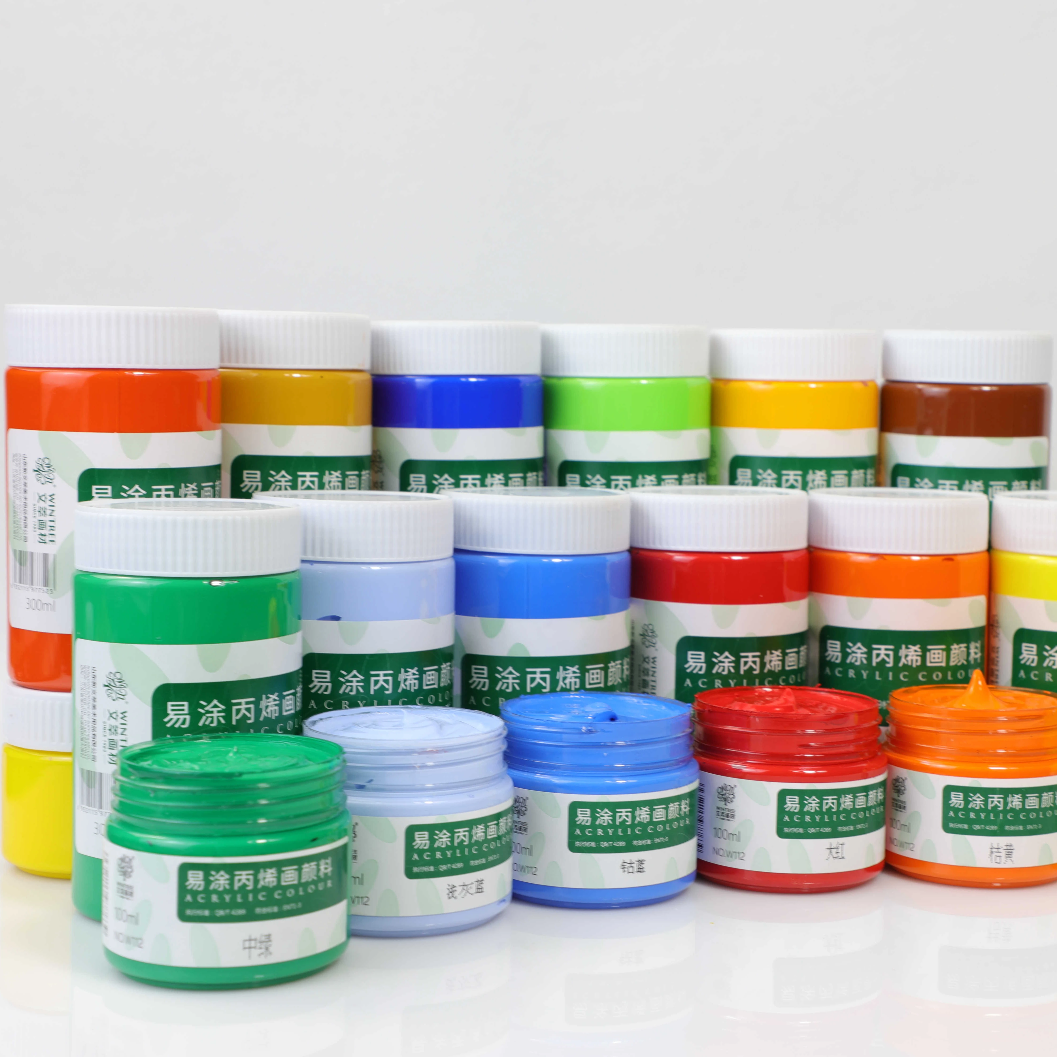 Wintree acrylic paint 300ML  OEM/ODM water-based permanent acrylic color Rich Pigments for Painting Canvas Fabric
