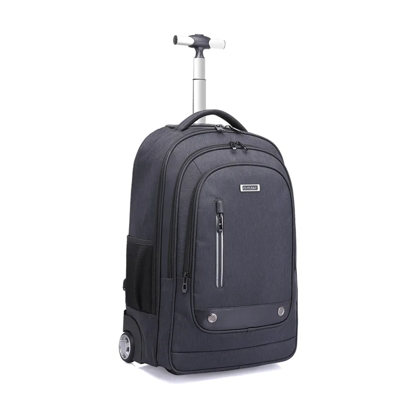 Rolling Backpack with USB Charging Port Trolley School Backpack Carry on Wheeled Laptop Backpack Luggage Suitcase
