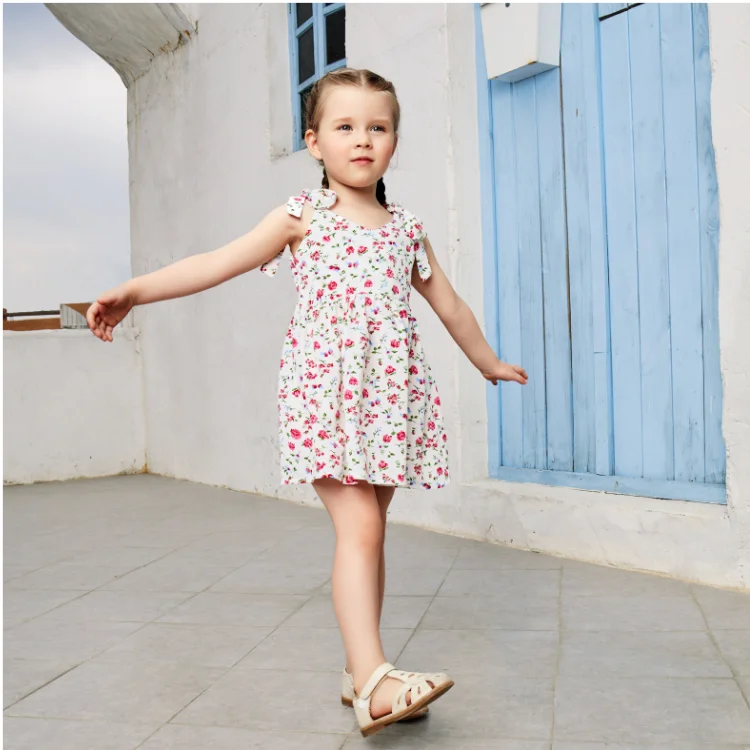 2022 summer floral print cotton casual women girl dress mother and daughter matching clothing  mommy & me Matching Family dress