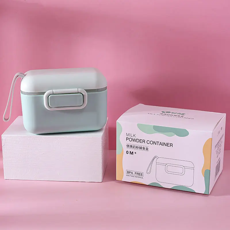 Baby infant Toddle Large Capacity milk powder snack supplement storage box carry out dispenser milk powder container box