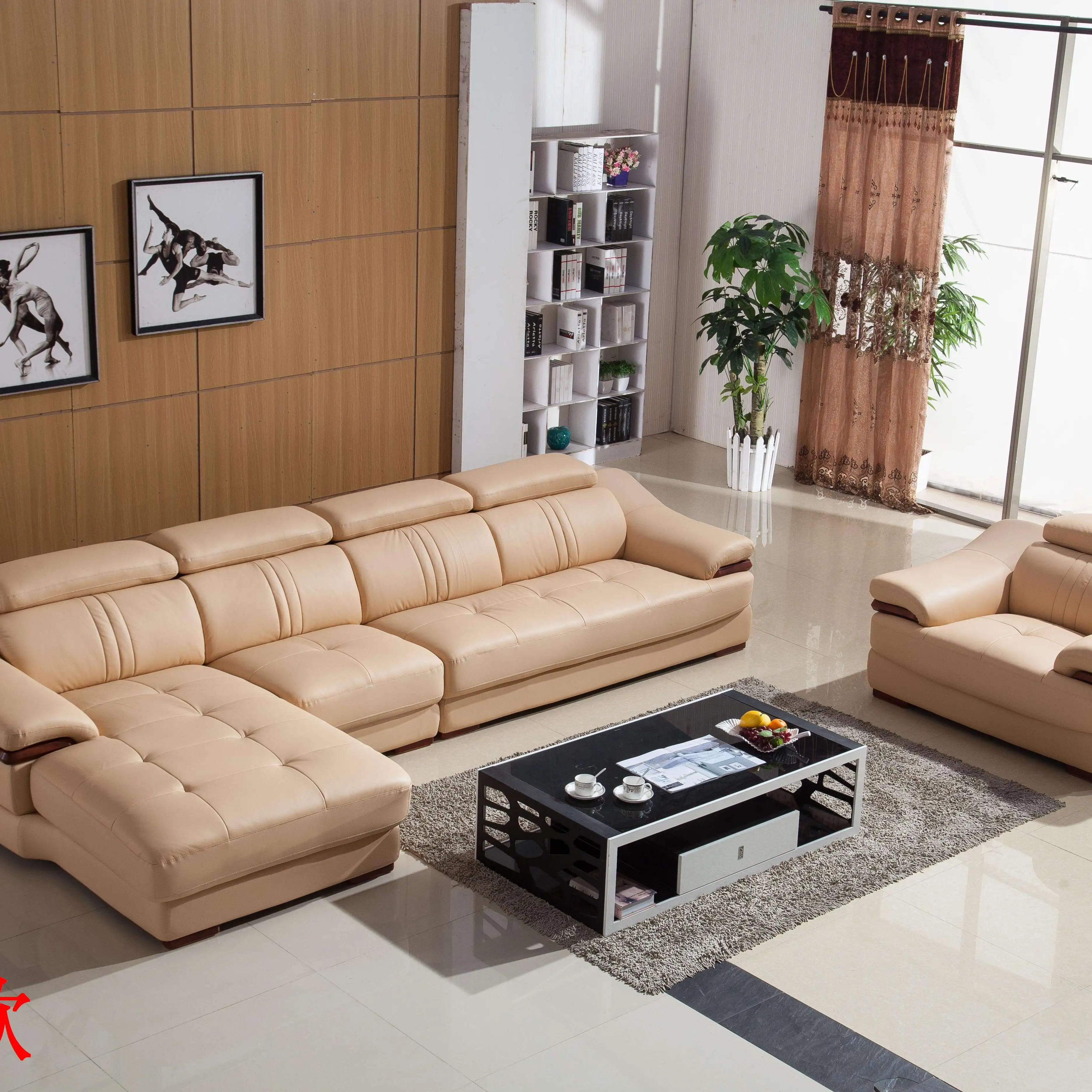 2022 Latest Design Italian White Leather Sofas Luxury Furniture Chaise Lounge Modern Living Room Leather Sofa Set