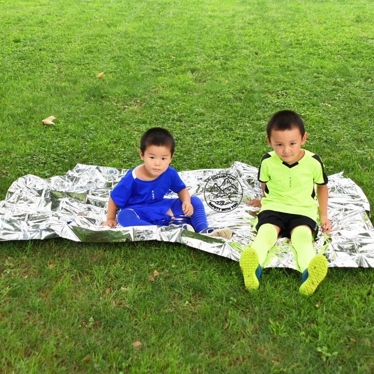 Relief Bulk Body Heat Reflective Foil Blankets Marathon Silver Outdoor Police Roll Solar Absorbent Mylar Blanket Emergency Survi