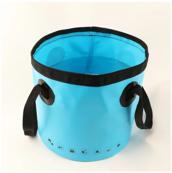 Good Selling Collapsible Bucket 500d pvc folding waterproof dry bag with handle for out door sports swimming dry bag fishing bag